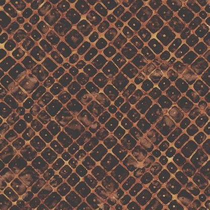 Batik Fabric-Chocolate- Hand Cut off the Bolt-Sold by the 1/2 yard- Anthology Fabrics-100% Cotton Fabric