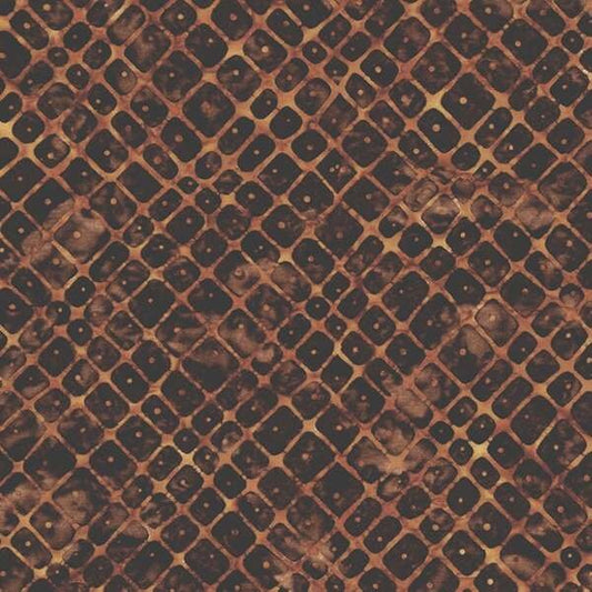 Batik Fabric-Chocolate- Hand Cut off the Bolt-Sold by the 1/2 yard- Anthology Fabrics-100% Cotton Fabric
