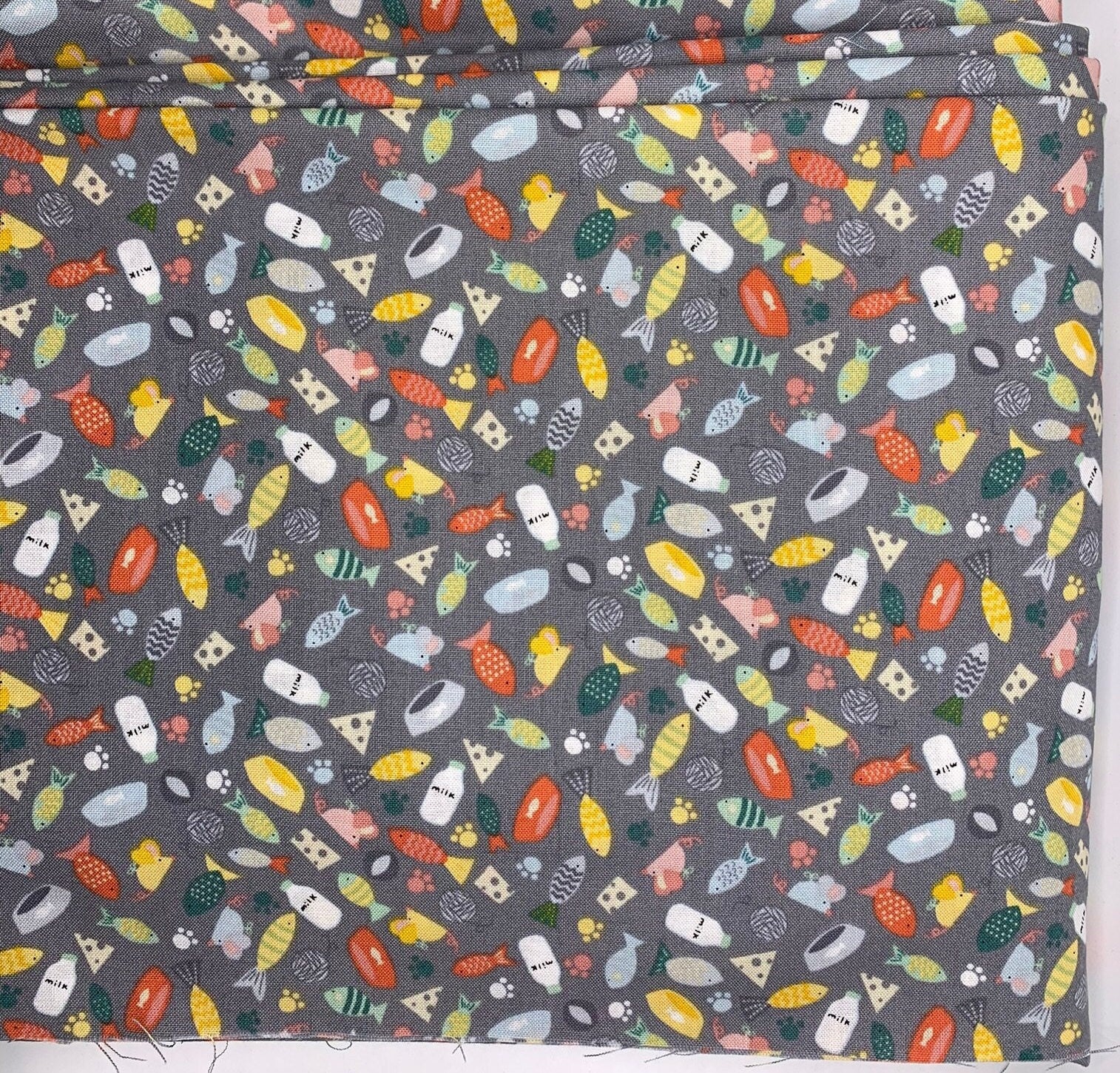 High Quality Quilt Fabric-Sold by the Yard- Andover Fabrics- Cool Cats-grey-100% Cotton Fabric