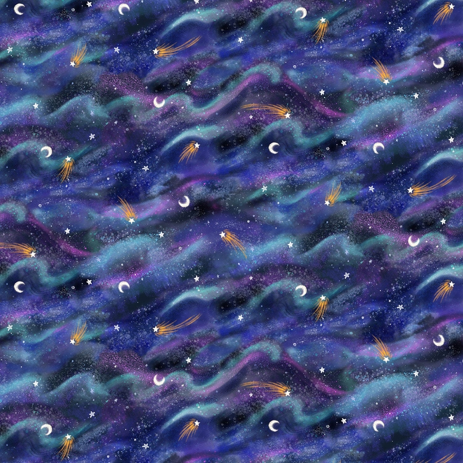High Quality Quilt Fabric- Sold by the Yard- Timeless Treasures-Artic Nights-100% Cotton Fabric