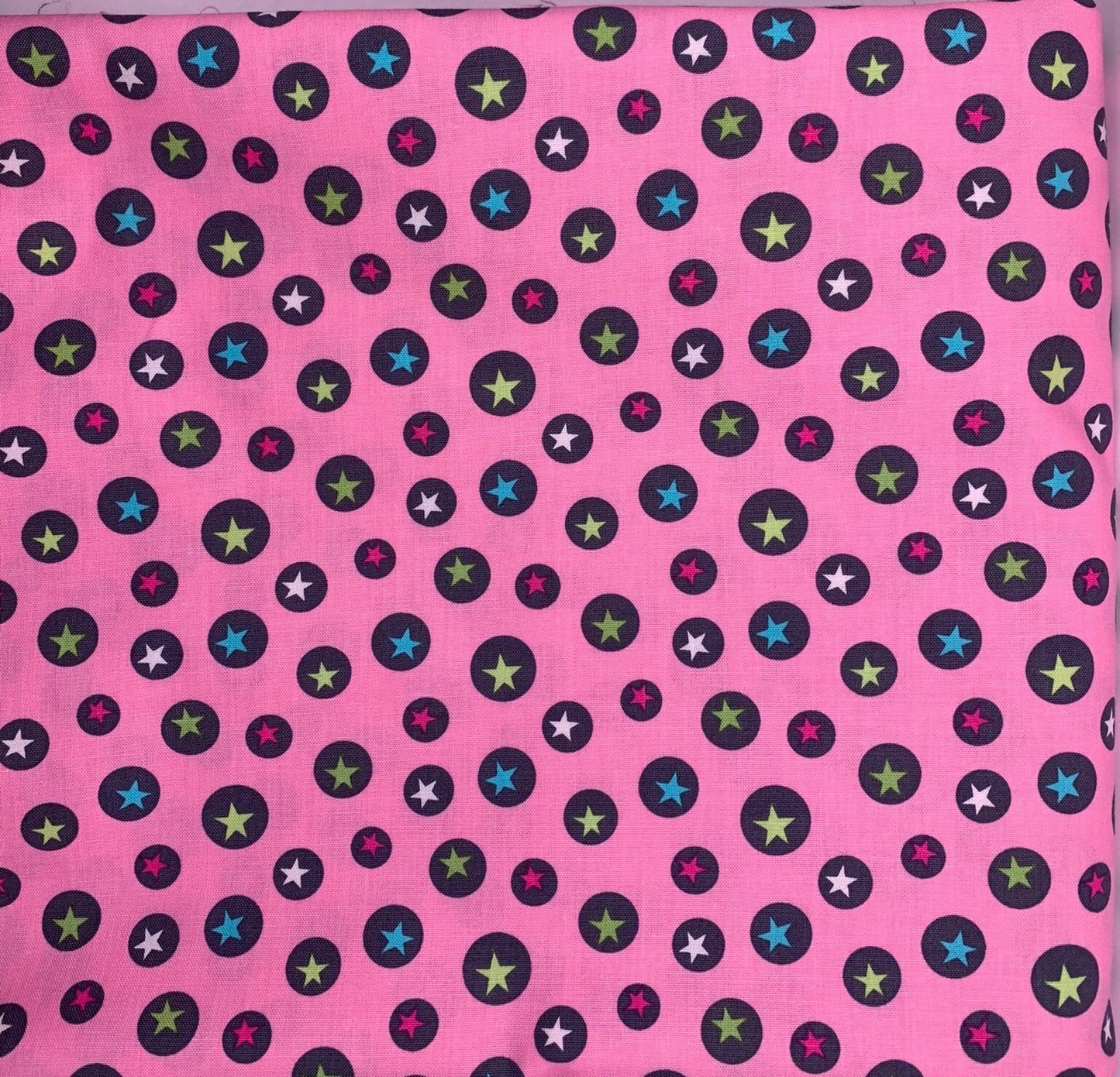 High Quality Quilt Fabric-Sold by the Yard-Robert Kaufman-Pink Stars pattern- 100% Cotton Fabric