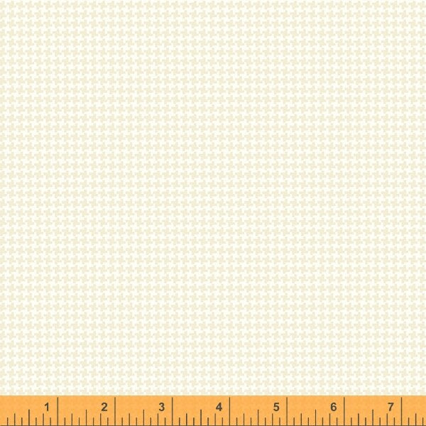 Quilting Cotton Fabric-Hand Cut off the Bolt- White on Cream- French Vanilla- Whistler Studios-100% Cotton Fabric-Sold by the 1/2 Yard- 