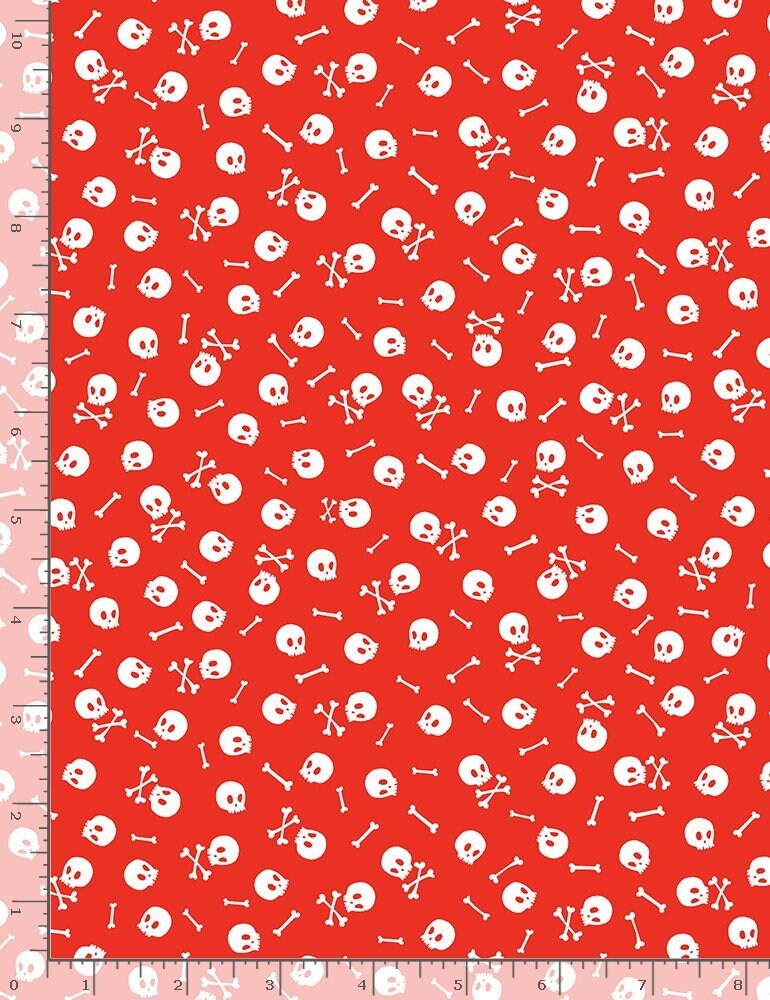 High Quality Quilt Fabric-Sold by the Yard- Timeless Treasures-Skulls & Cross Bones-100% Cotton Fabric