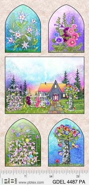 P&B Textiles - Garden Delight Panel - #04487PA-Sold by the 1/2 Yard- 